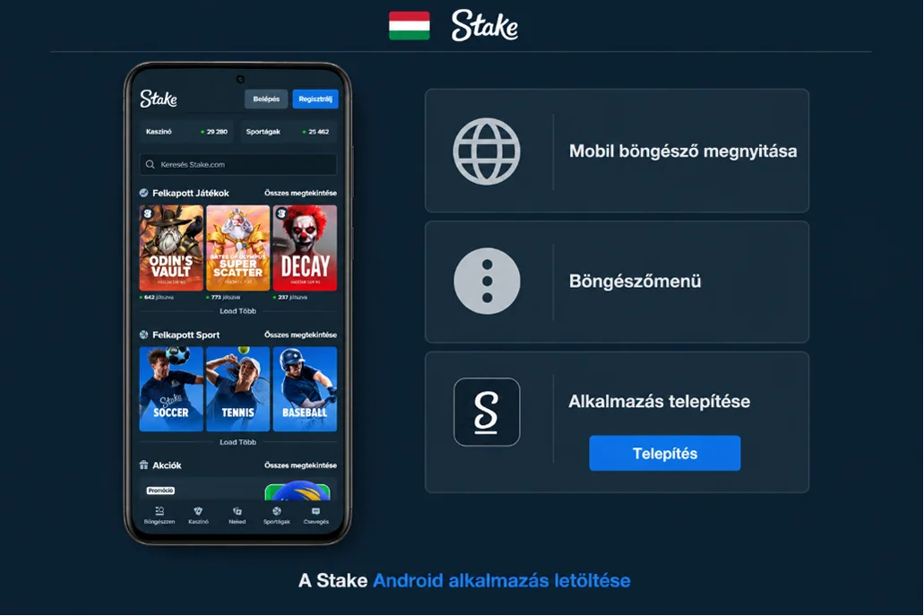 A Stake Android alkalmazás letöltése