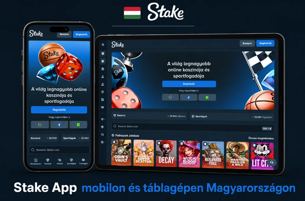 Stake App mobilon és táblagépen Magyarországon