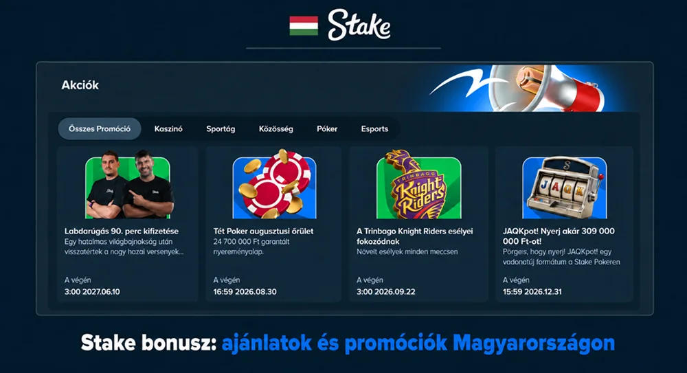 Stake bonusz, ajánlatok és promóciók Magyarországon