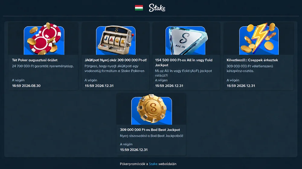 Pókerpromóciók a Stake weboldalán