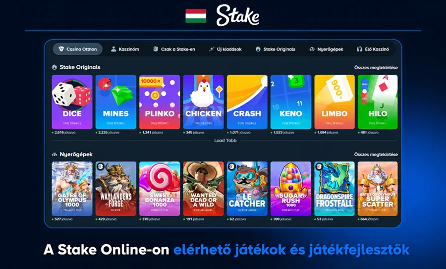 A Stake Online játékai és játékfejlesztői