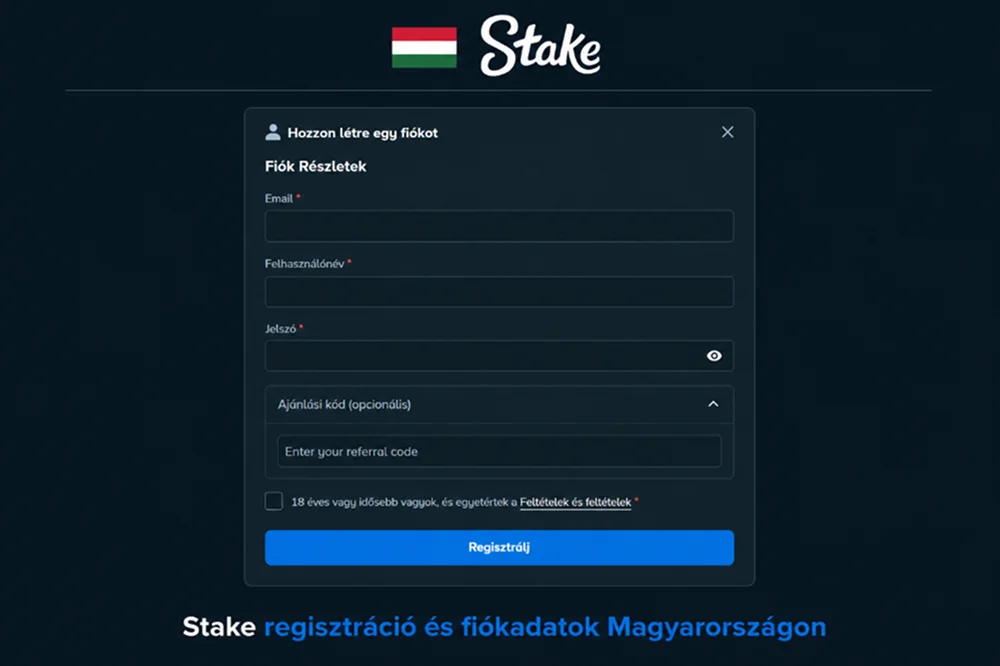 Stake regisztráció és fiókadatok Magyarországon